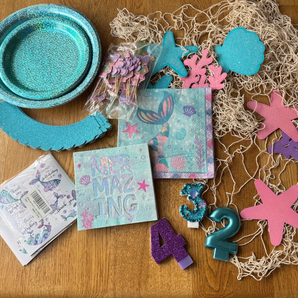 Mermaid Birthday Party Supply Lot